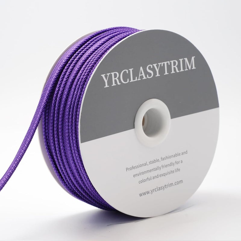 YRCLASYTRIM 0.35inch,(55Yards) Sewing Piping Trim,Shining Polyesterter Cord Trim,for Sewing Clothing,Hometextile, Decoration DIY Crafts Edge Piping Embellishments,30Colour (Wisteria Purple) - Image 3